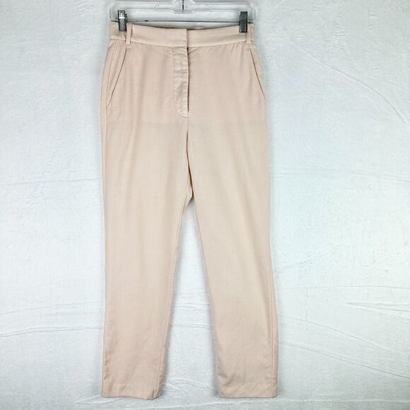 Stella McCartney Wool Trouser Pants Size 36/US 2 Pale Pink High Rise - Picture 1 of 8